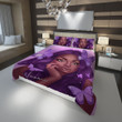 Personalized Black Girl Aesthetic Purple Butterfly Duvet Cover Bedding Set