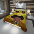 Personalized Black Little Girl Little Melanin Queen Afircan American Woman Duvet Cover Bedding Set