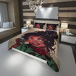 Personalized Black Girl Phone Rose Custom Name Duvet Cover Bedding Set