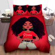 Personalized Black Girl Duvet Cover Bedding Set