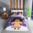 Personalized Astronaut Black Girl Magic Duvet Cover Bedding Set
