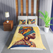 Personalized Black Girl Head Wrap Duvet Cover Bedding Sets