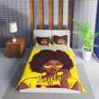 Personalized Happy Black Girl Duvet Cover Bedding Set