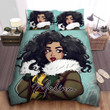 Personalized Fashion Black Girl Duvet Cover Bedding Set