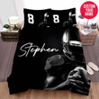 Personalized Football Player Black And White Custom Name Duvet Cover Bedding Set