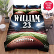 Personalized Football Field Custom Name Duvet Cover Bedding Set