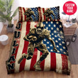 Personalized American Flag And Football Player Custom Name Duvet Cover Bedding Set