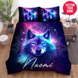 Personalized Wolf And Mandala Spirit Custom Name Duvet Cover Bedding Set