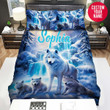 Personalized Wolf Family In Winter Forest Custom Name Duvet Cover Bedding Set