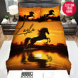 Personalized Horse Sunset Custom Name Duvet Cover Bedding Set