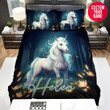 Personalized Horse Unicorn Beautiful Custom Name Duvet Cover Bedding Set