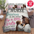 Personalized Horse Deserves To Be Loved By Little Girl Duvet Cover Bedding Set
