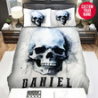 Personalized Special Skull Watercolour Custom Name Duvet Cover Bedding Set
