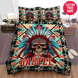 Personalized Chief Skull Native American Pattern Custom Name Duvet Cover Bedding Set