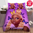 Personalized Black Girl High Ponytail Braids Hairstyle Duvet Cover Bedding Set