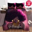 Personalized Black Girl With Big Earring And Necklace Duvet Cover Bedding Set