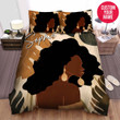 Personalized Black Girl African Leaf Custom Name Duvet Cover Bedding Set