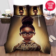 Personalized Black Girl Graduation Custom Name Duvet Cover Bedding Set