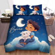 Personalized Black Baby And Puppy Custom Name Duvet Cover Bedding Set