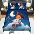 Personalized Black Baby And Puppy Custom Name Duvet Cover Bedding Set