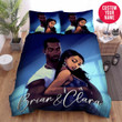 Personalized Happy Black Couple Love Custom Name Duvet Cover Bedding Set
