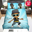 Personalized Black Boy Dancing Hip Hop Custom Name Duvet Cover Bedding Set