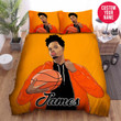 Personalized Black Boy Basketball Custom Name Duvet Cover Bedding Set