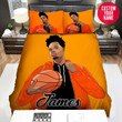 Personalized Black Boy Basketball Custom Name Duvet Cover Bedding Set