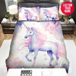 Personalized Unicorn Watercolour Custom Name Duvet Cover Bedding Set