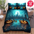 Personalized Halloween Pumpkin In Water Custom Name Duvet Cover Bedding Set