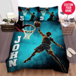 Personalized Basketball Score Blue Custom Name Duvet Cover Bedding Set