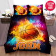 Personalized Colorful Basketball Custom Name Duvet Cover Bedding Set
