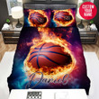 Personalized Basketball Ball Flame Flying Custom Name Duvet Cover Bedding Set