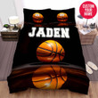 Personalized Basketball Ball Shadow Custom Name Duvet Cover Bedding Set