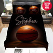 Personalized Basketball Black Background Custom Name Duvet Cover Bedding Set