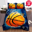 Personalized Basketball Ball Modern Art Custom Name Duvet Cover Bedding Set