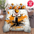 Personalized Basketball Court And Ball Custom Name Duvet Cover Bedding Set