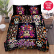 Personalized Halloween Sugar Skull Day Of Dead Pattern Duvet Cover Bedding Set