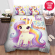 Personalized Unicorn Rainbow Stripes Custom Name Duvet Cover Bedding Set