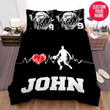 Personalized Basketball Heartbeat Player Custom Name Duvet Cover Bedding Set