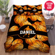 Personalized Basketball Player With Ball Pattern Custom Name Duvet Cover Bedding Set