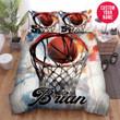Personalized Basketball Hoop Artwork Custom Name Duvet Cover Bedding Set