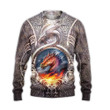 Sea Serpent Dragon Ugly Christmas Sweater, All Over Print Sweatshirt