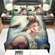 Princess Mononoke Princess San Art Bed Sheets Spread Comforter Duvet Cover Bedding Sets