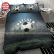 Soccer Field Custom Duvet Cover Bedding Set With Your Name And Number
