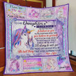 Personalized Unicorn To My Daughter Quilt Blanket From Mom I Will Always Be With You Great Customized Blanket Gifts For Birthday Christmas Thanksgiving