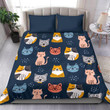 Cats Pattern Bedding Set Bed Sheets Spread Comforter Duvet Cover Bedding Sets