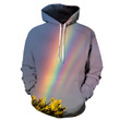 Grey Rainbow For Unisex 3D All Over Print Hoodie, Zip-up Hoodie