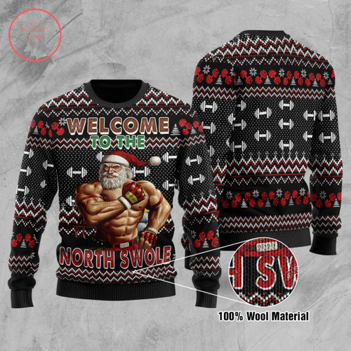 Gym Welcome to the North Swole Christmas Ugly Sweater