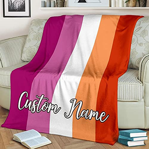 Personalized Lesbian Pride Flag Blankets Lgbt Pride Custom Blankets Lgbt Pride Month Gifts For Lesbian Daughter Girlfriends Lovers Wife Lgbt Awareness Gifts Lgbt Support Gifts For Lesbian Gifts